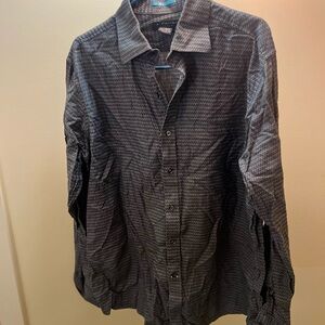 J.Ferrar Modern Fit Black and Gray Shirt